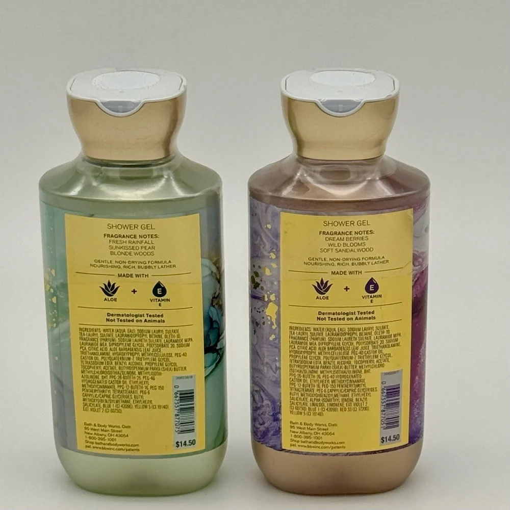 Bath & Body Works Shower Gel Set Emerald Mist & Amethyst Waves NWT